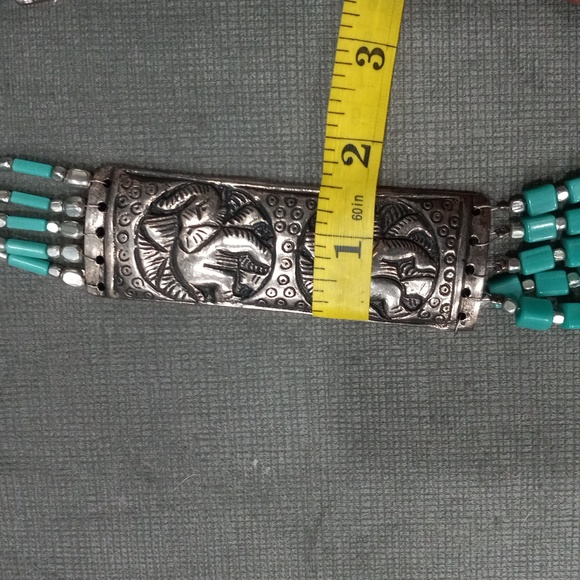 Handmade Tibetan Style Necklace  Women's Beaded Necklace Turquoise - Picture 11 of 12